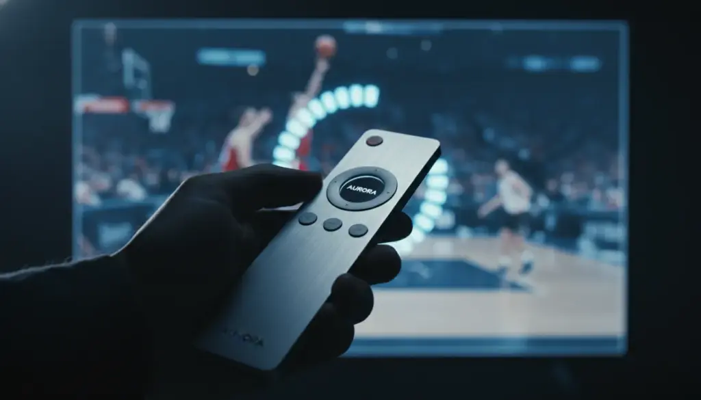 cheap uk iptv packages A high-end close-up of a remote control with a blurred IPTV buffering screen in the background, symbolizing streaming reliability issues.